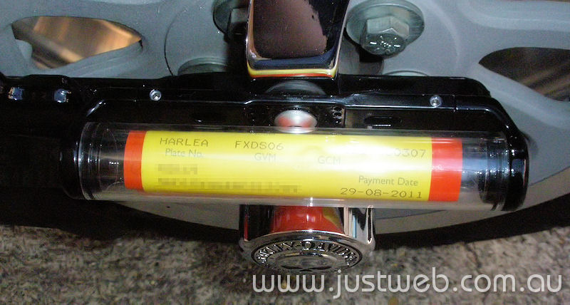 Autotecnica Black Anodized Rego Registration Label Holder - For Motorbikes, Boats, Caravans, Trailers
